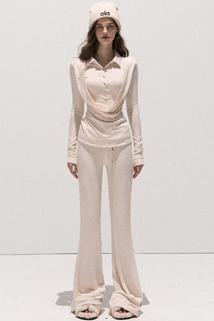 Slim Polo Knit Top