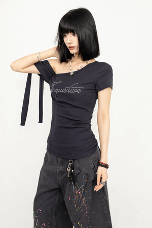 Slim Vintage Strapless Top