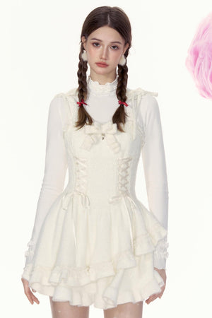 Slim Waist Lace-Up Slip Dress
