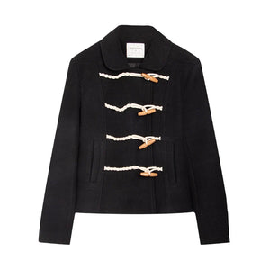 Slim Waist Woolen Coat Set-Up
