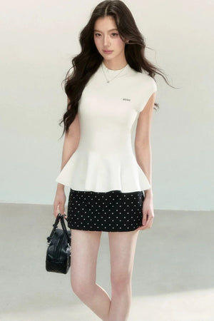 Slimming Knitted Short Sleeve Top