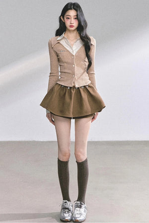 Slimming Long-Sleeved Knitted Top