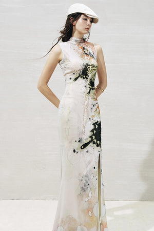 Slit Two-Piece Dress