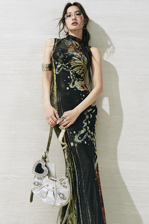 Slit Two-Piece Dress