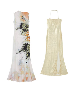 Slit Two-Piece Dress