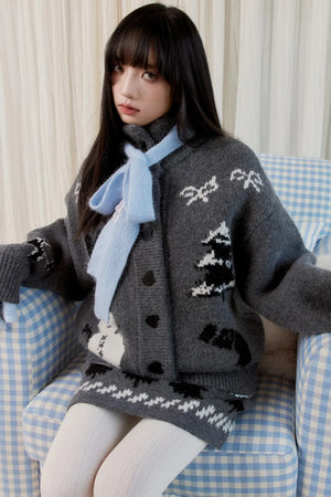 Slouchy Fair Isle Sweater Set-Up