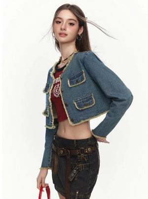 Small Fragrant Fur Short Cowboy Coat
