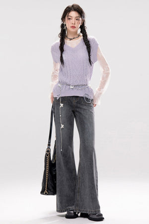 Smokey Purple Layer Dress Set Up