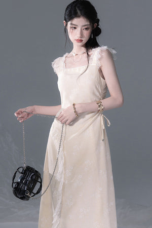 Snow Bud Lace Camisole Dress