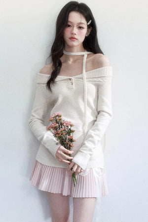 Snow Creek Off-Shoulder Sweater