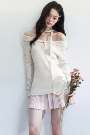 Snow Creek Off-Shoulder Sweater