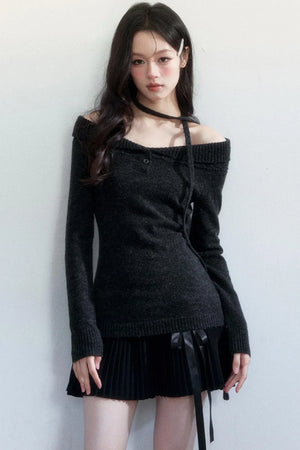 Snow Creek Off-Shoulder Sweater