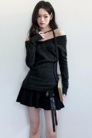 Snow Creek Off-Shoulder Sweater