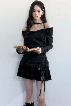 Snow Creek Off-Shoulder Sweater