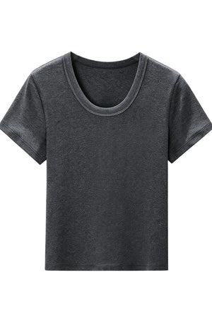 Snowflake Cotton Linen Short-Sleeve Top