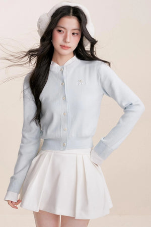 Soft Blue Knit Cardigan