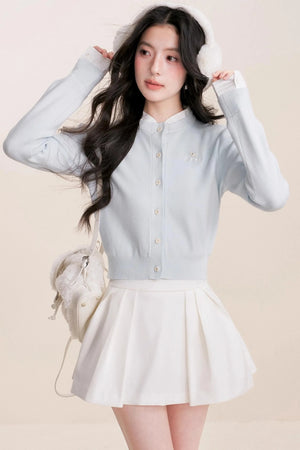 Soft Blue Knit Cardigan