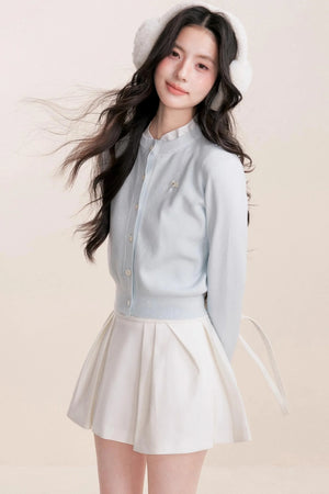 Soft Blue Knit Cardigan