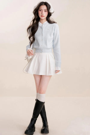 Soft Blue Knit Cardigan