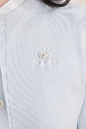 Soft Blue Knit Cardigan