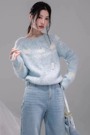 Soft Clouds Jacquard Sweater