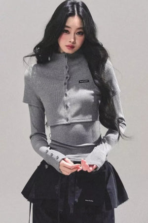 Soft Fall Knitted Top Two Piece Set