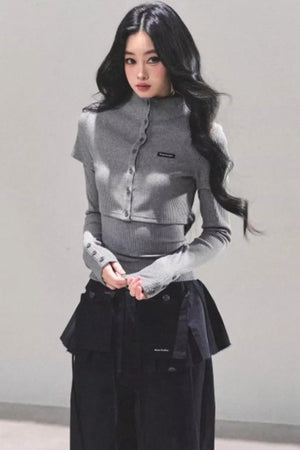 Soft Fall Knitted Top Two Piece Set