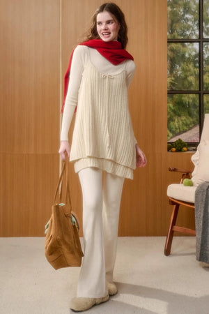 Soft Gemstone Wool Pants Set-Up
