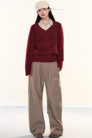 Soft Knit V-Neck Sweater