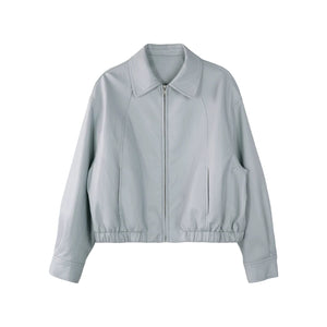 Soft Leather Lapel Jacket