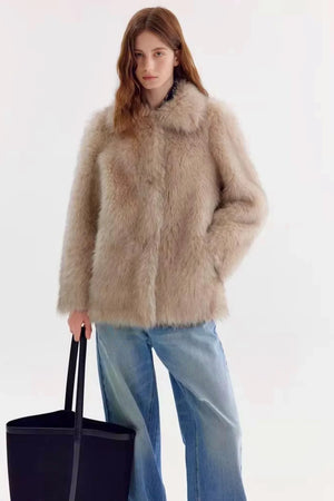 Soft Mist Faux Fur Coat