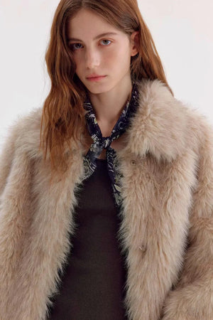 Soft Mist Faux Fur Coat