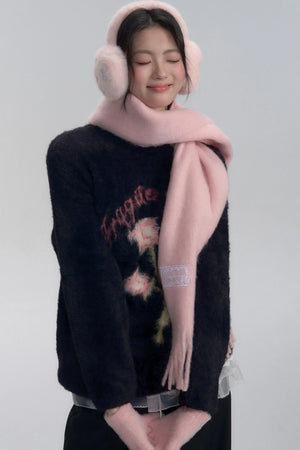 Soft Oversized Rose Sweater