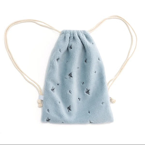 Soft Velvet Floral Backpack