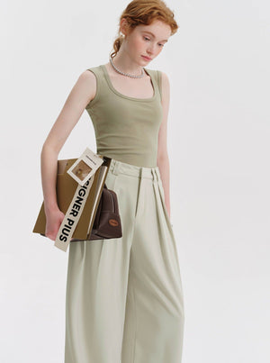 Solid Color Base Vest Top