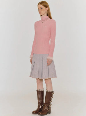 Solid Color Knitted Tops