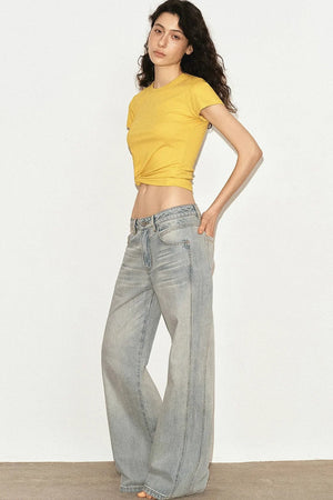 Solid Color Slim-Fit Top