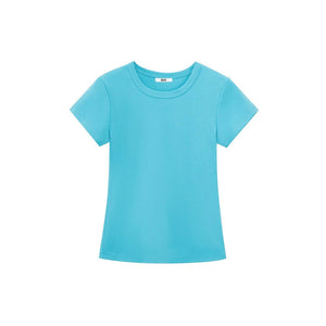 Solid Color Slim-Fit Top