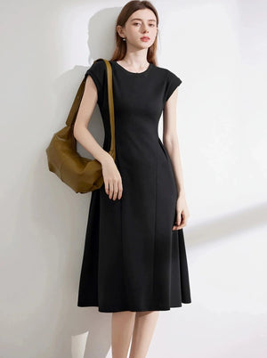 Solid Color Thin Knit Dress