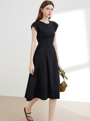 Solid Color Thin Knit Dress