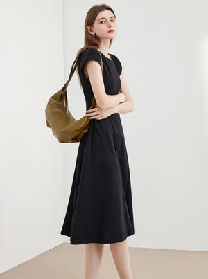 Solid Color Thin Knit Dress