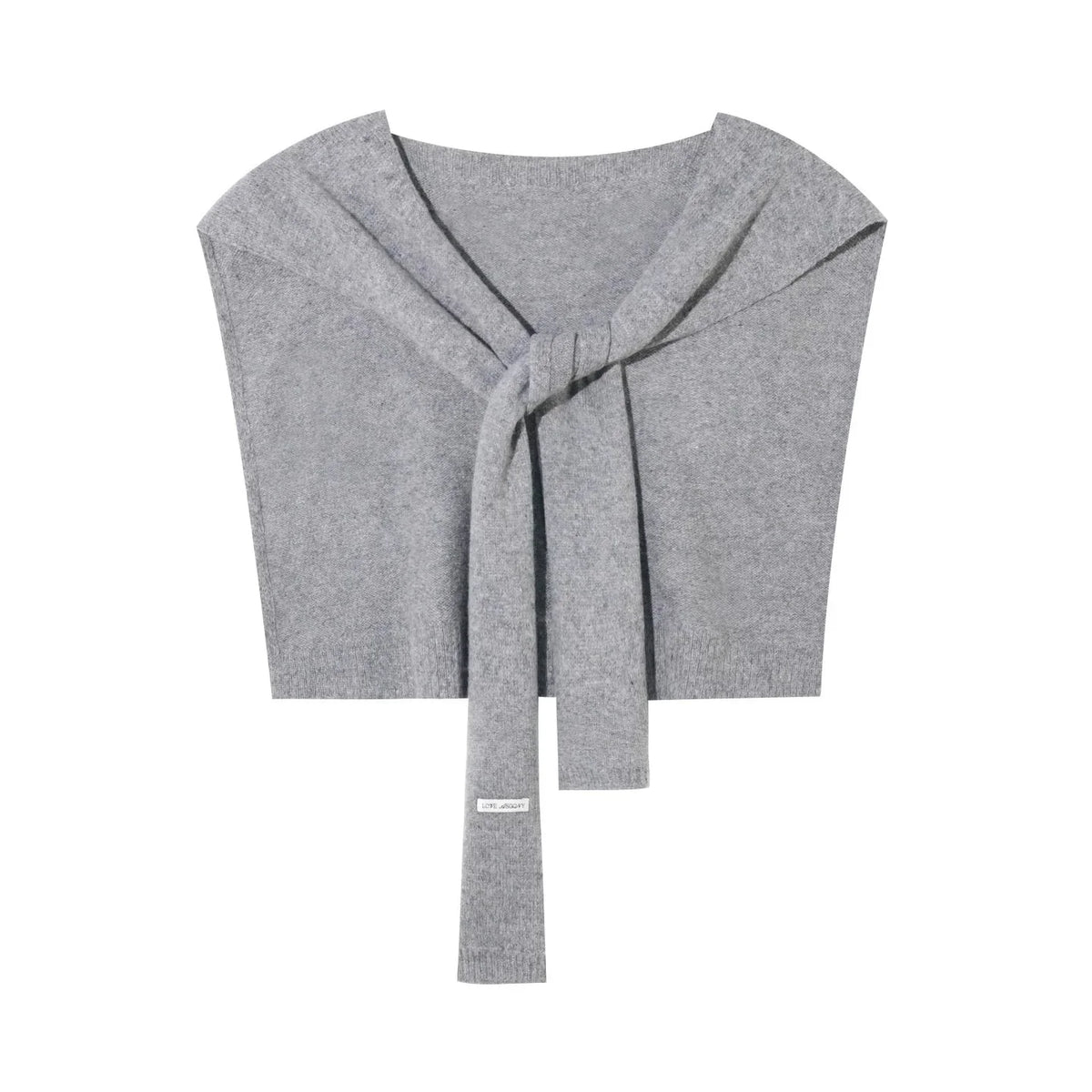 Solid Knit Lace-Up Shawl
