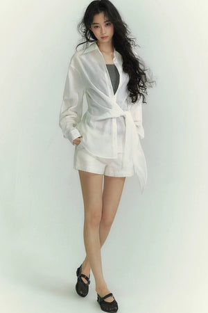Somesowe Breathable Lace-Up Shirt