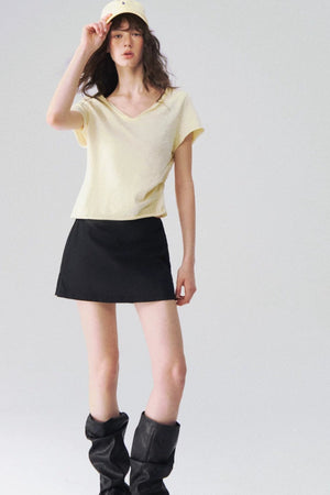 Somesowe Linen A-Line Skirt