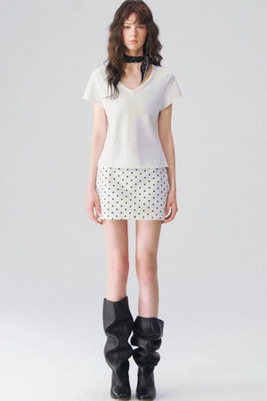 Somesowe Slub Cotton V-Neck T-Shirt