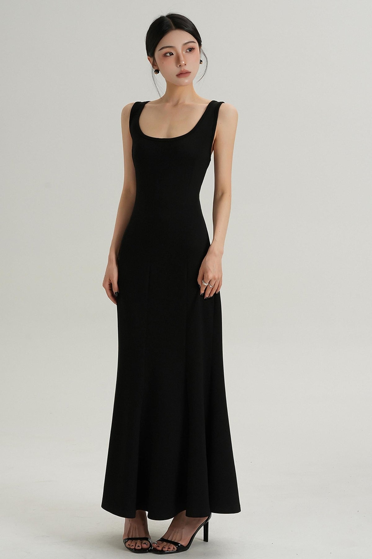 Sophisticated Fishtail Suspender Dress