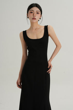 Sophisticated Fishtail Suspender Dress