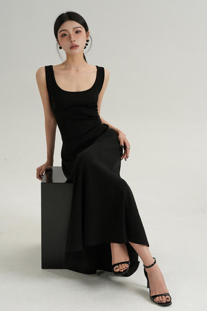 Sophisticated Fishtail Suspender Dress