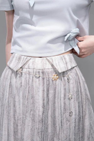 Sophisticated Ice Blue Brown Rose T-Shirt