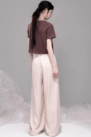 Sophisticated Ice Blue Brown Rose T-Shirt